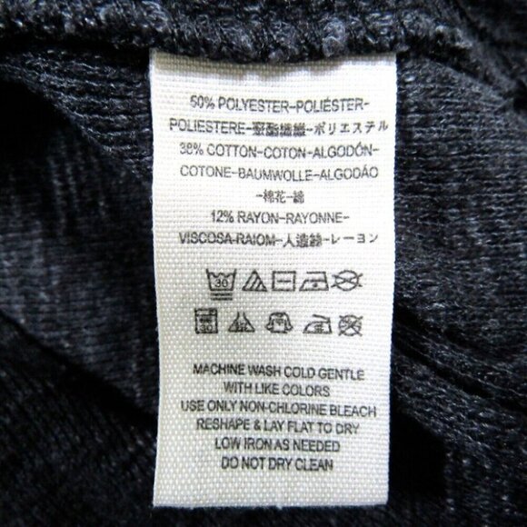 Free People We The Free Gray Split Back Turtleneck Tunic Top Size L Long Sleeve - Picture 9 of 10